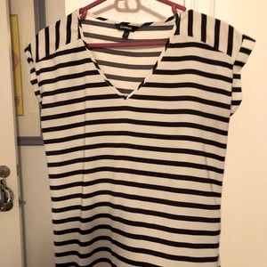 Express black and white top